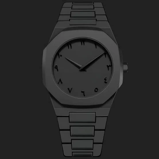 New Arabic Men’s Aura Watch Black Modern Creative