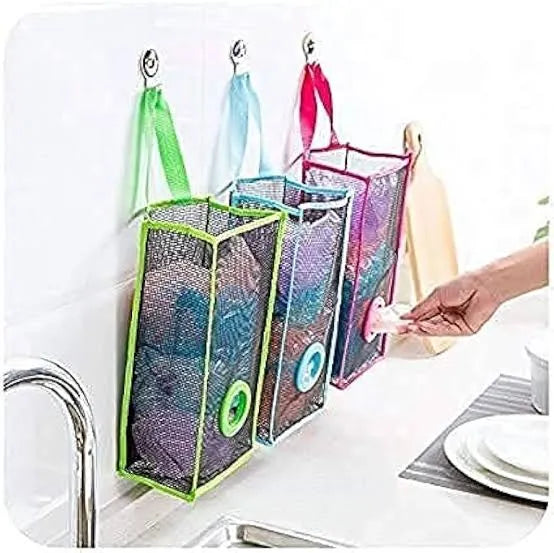 Plastic shopping bag holder