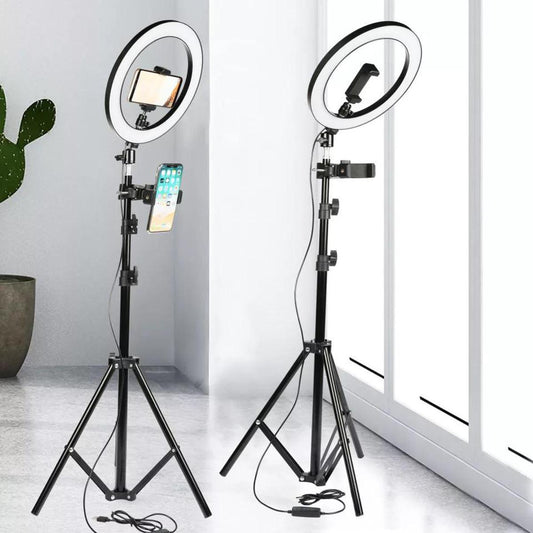 26cm Ring Light With Phone Holder & 3 Shades Of Colour For Videos Photography Studio & Lightining